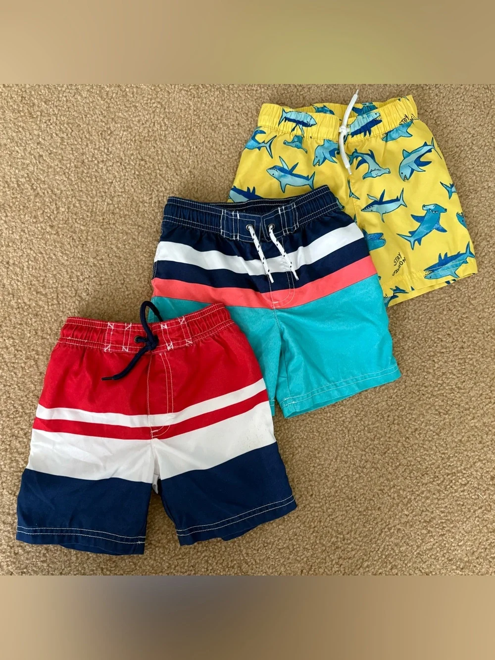 3T Old Navy & Carter’s Brand Swim Bundle - 3 boys suits and 2 rash guards